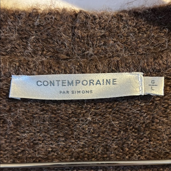 Brown Button-Front Wool Blend Sweater Vest - Picture 3 of 3